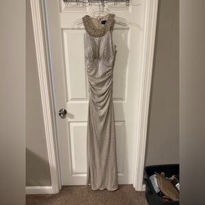 Cachet Silver Maxi Dress